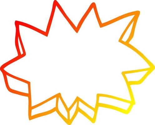 warm gradient line drawing cartoon decorative explosion