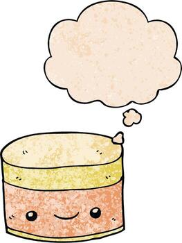 Layer 174 and thought bubble in grunge texture pattern style vector