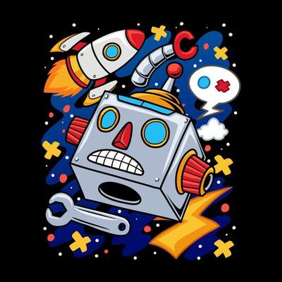 Robot head doodle