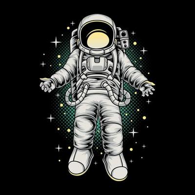 Astronaut floating in space