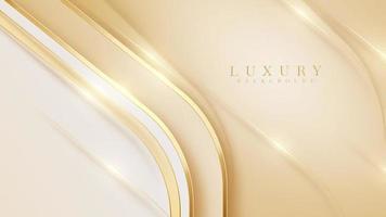 Luxury abstract gold background with glitter light effect decoration. vector