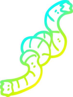 cold gradient line drawing cartoon knotted rope