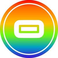 subtraction symbol circular in rainbow spectrum vector