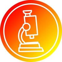 microscope and slide circular in hot gradient spectrum vector