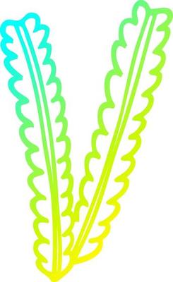 cold gradient line drawing cartoon strands of wheat