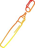 warm gradient line drawing cartoon pen vector