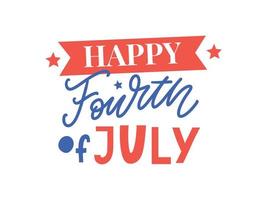 Fourth 4 of July stylish american independence day design Fourth of July vector