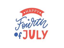 Fourth 4 of July stylish american independence day design Fourth of July vector