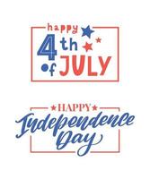 Fourth 4 of July stylish american independence day design Fourth of July vector