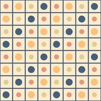 Disorted round spots seamless pattern in hippie aesthetic style. vector
