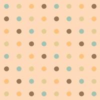 Geometric seamless pattern with round spots in 1970 style. vector