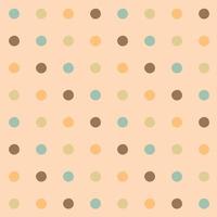 Geometric seamless pattern with round spots in 1970 style. vector