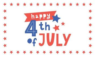 Fourth 4 of July stylish american independence day design Fourth of July vector