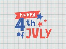 Fourth 4 of July stylish american independence day design Fourth of July vector