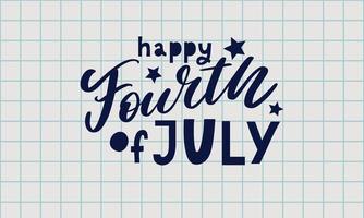 Fourth 4 of July stylish american independence day design Fourth of July vector