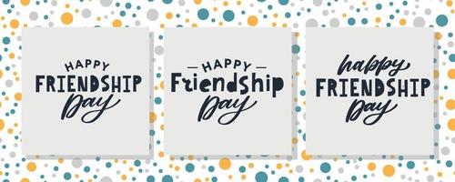 Friendship day vector illustration with text and elements for celebrating friendship day 2022