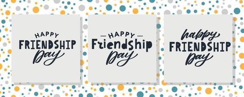 Friendship day vector illustration with text and elements for celebrating friendship day 2022