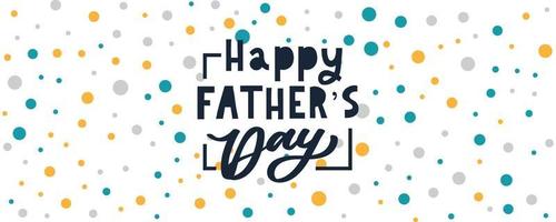 Happy Father's Day Calligraphy greeting card. Banner Vector illustration.