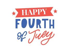 Fourth 4 of July stylish american independence day design Fourth of July vector