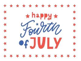 Fourth 4 of July stylish american independence day design Fourth of July vector