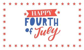 Fourth 4 of July stylish american independence day design Fourth of July vector