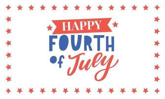 Fourth 4 of July stylish american independence day design Fourth of July vector