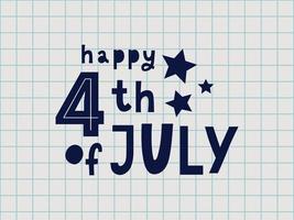 Fourth 4 of July stylish american independence day design Fourth of July vector