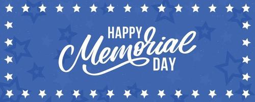 Happy Memorial Day - Stars and Stripes Letter vector