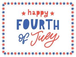 Fourth 4 of July stylish american independence day design Fourth of July vector