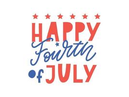 Fourth 4 of July stylish american independence day design Fourth of July vector