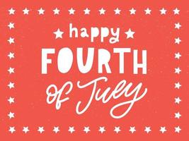 Fourth 4 of July stylish american independence day design Fourth of July vector