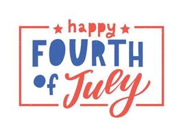 cuarto 4 de julio diseño elegante del día de la independencia americana cuatro de julio vector