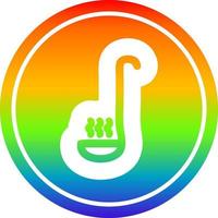 soup ladle circular in rainbow spectrum vector