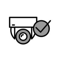 ilustración vectorial gráfico del icono de cctv vector