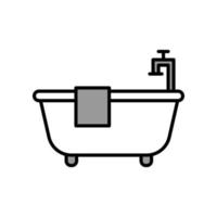 ilustración vectorial gráfico del icono de la bañera vector