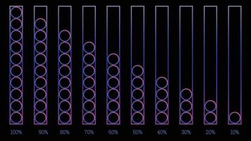 Modern percentage infographics object set in shape of ring in box vector