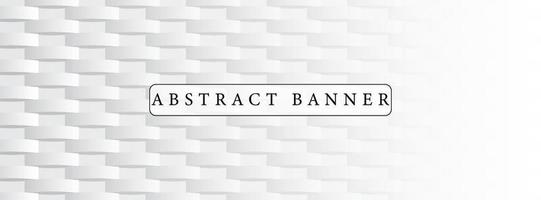 creative wide abstract banner created with simple geometric shapes vector