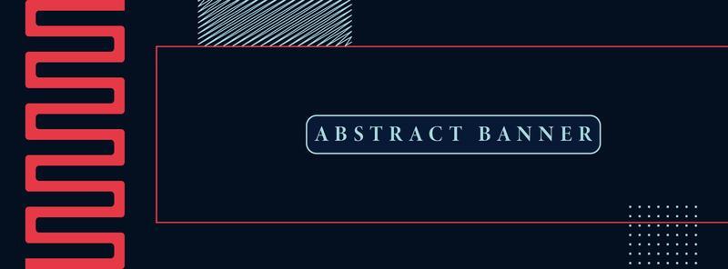 creative wide abstract banner created with simple geometric shapes