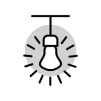 Illustration Vector graphic of bulb lamp icon