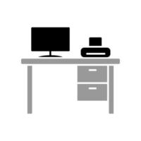 Illustration Vector graphic of office table icon