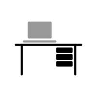 Illustration Vector graphic of office table icon