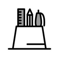 Illustration Vector graphic of pencil stand icon