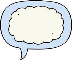 cartoon cloud and speech bubble vector