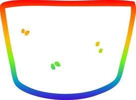 olla de dibujos animados de dibujo de línea de gradiente de arco iris vector