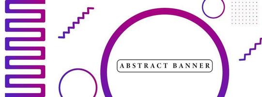 wide abstract banner created with simple geometric shapes vector