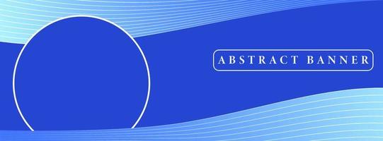 wide abstract banner created with simple path waves vector