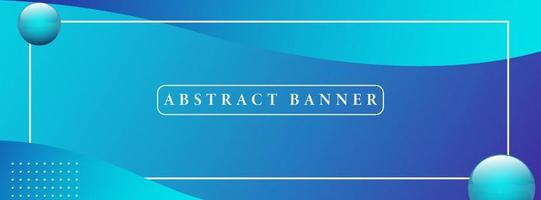 creative wide abstract banner created with simple geometric shapes vector