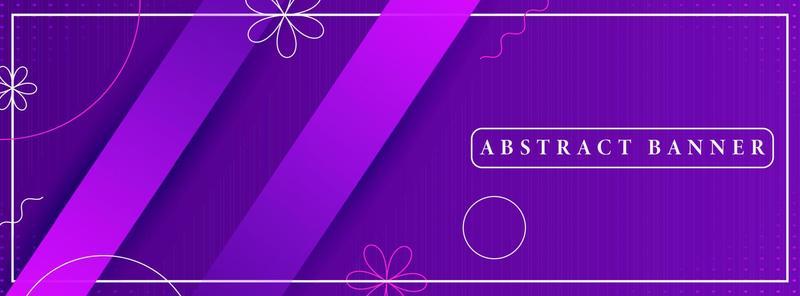 creative wide abstract banner created with simple geometric shapes