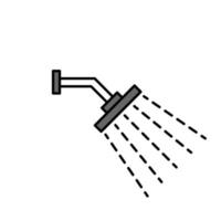 ilustración vectorial gráfico del icono de la ducha vector