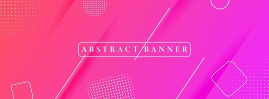 creative wide abstract banner created with simple geometric shapes vector